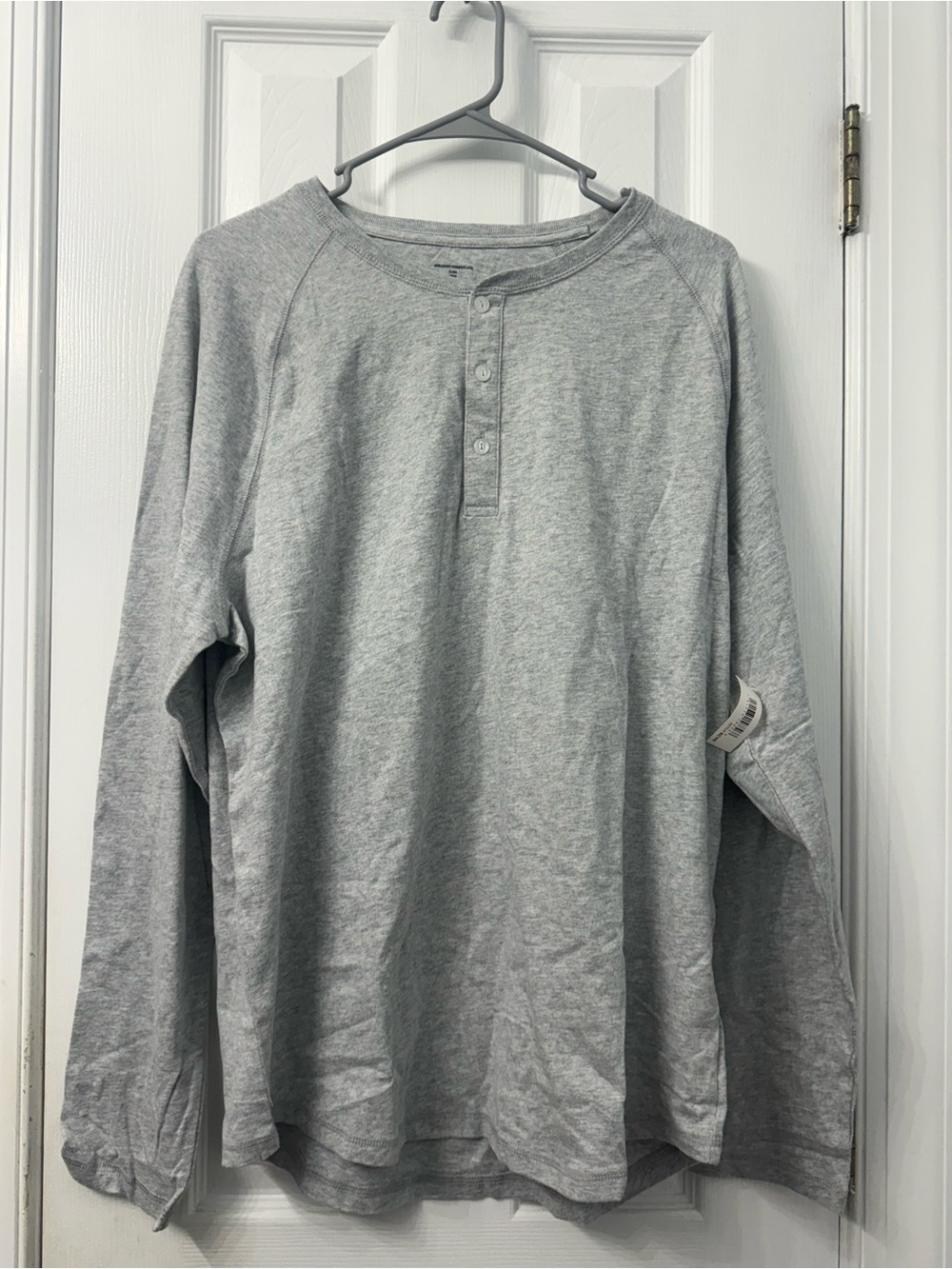 Amazon Essentials Light Grey Long-Sleeve Henley